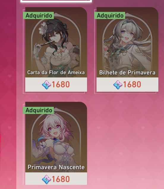 Conta honkai ed game + eidolons