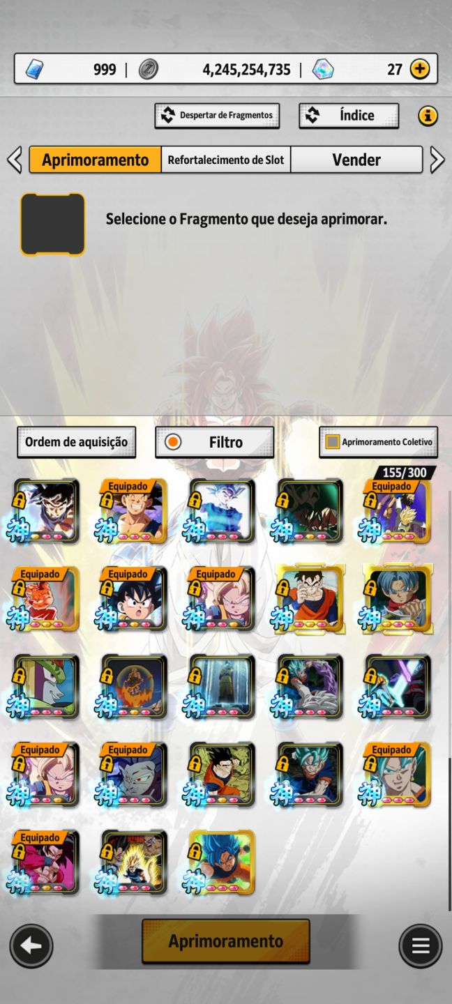 Conta Dragon Ball Legends end game