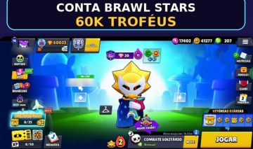 VER DESCRIÇÃO!!!Brawl Stars 60K | 100/105 Brawlers | Gemas e Skins Raras