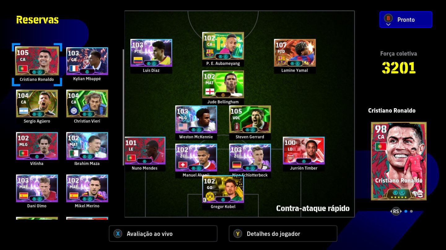 CONTA DE EFOOTBALL COM 3200 DE FORÇA COM YAMAL BIG TIME PC (VIA XBOX APP)