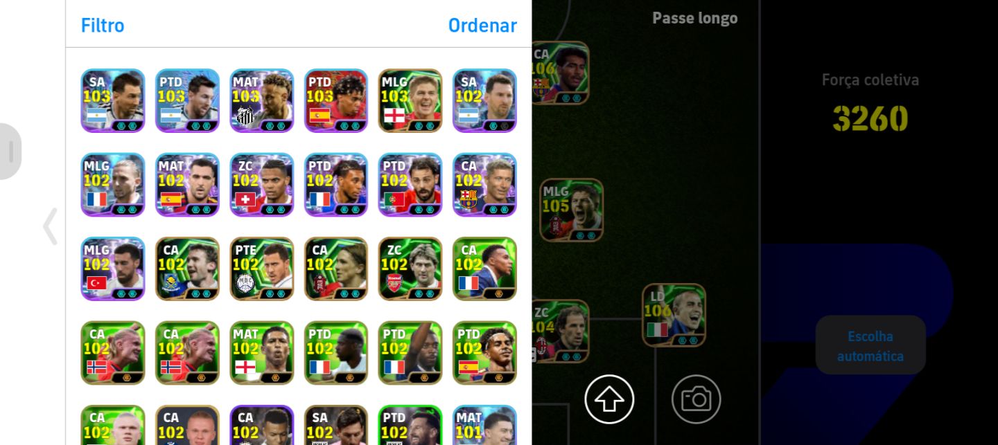 CONTA EFOOTBALL COM VÁRIOS JOGADORES