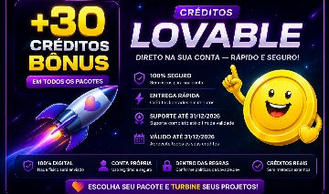 Lovable.dev IA - RECARGA DIRETO NA SUA CONTA COM BÔNUS