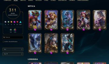 Conta League of Legends, 300+ skins