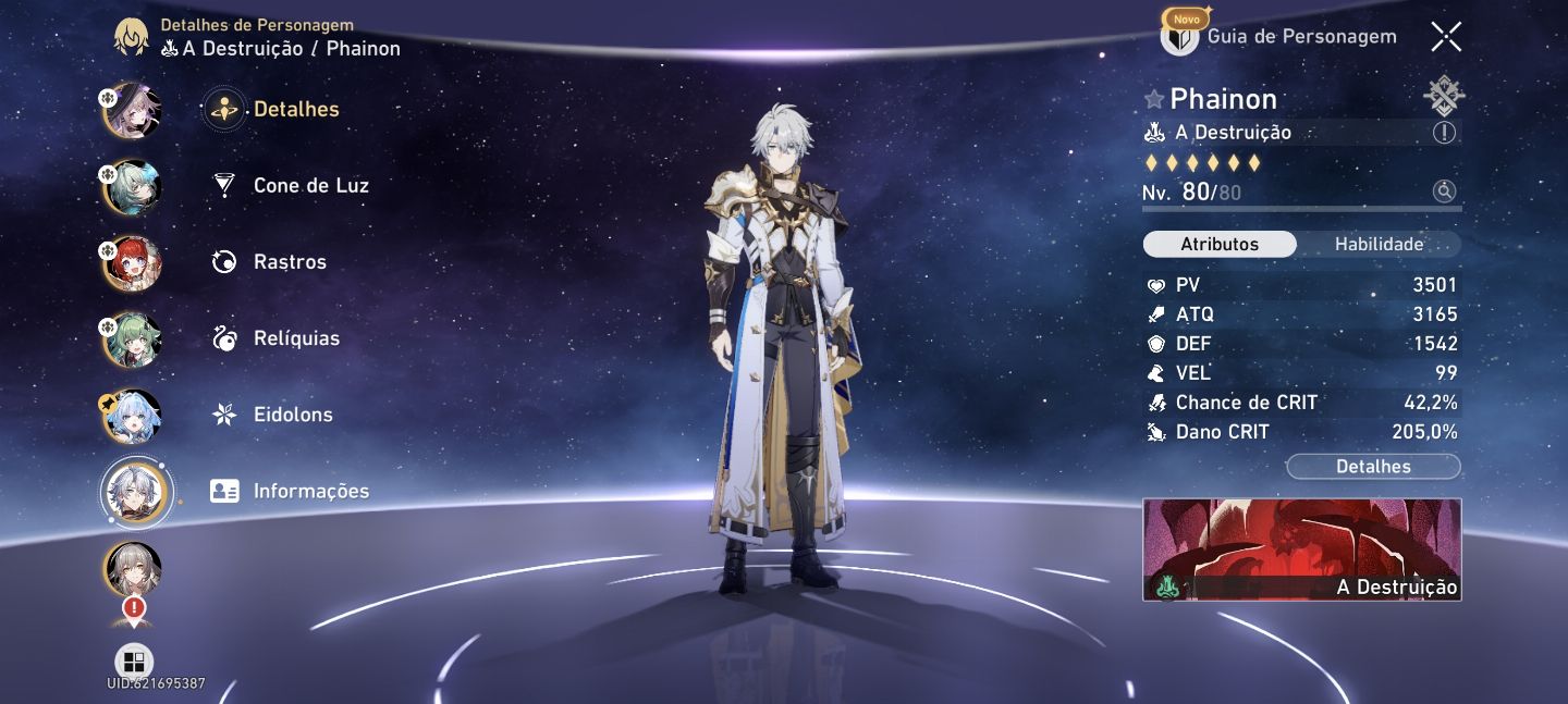 Honkai Star Rail conta com times para the herta, phainon e anaxa.