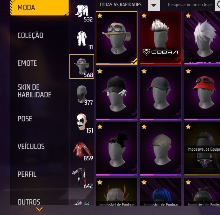 CONTA DE FREE FIRE PRIME 8