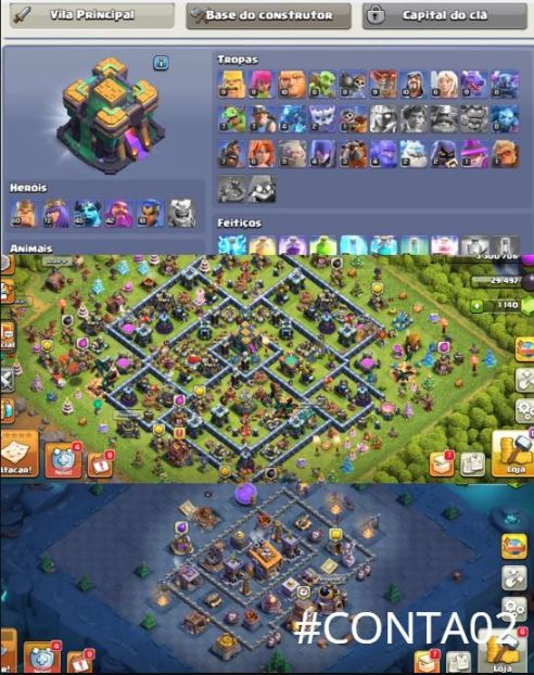 Contas Clash of Clans CV7 CV15 | Full, Semi Full, RUSHADA | Entrega Automatica