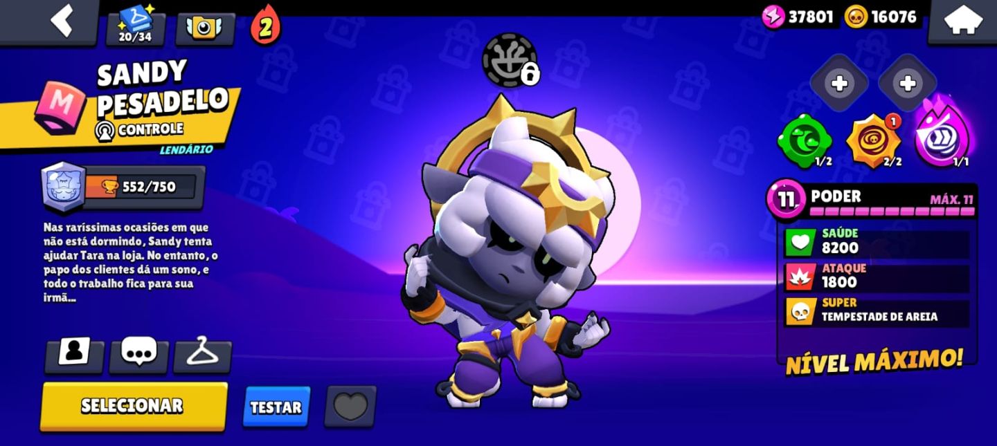 Conta do brawl stars com o primeiro passe com muitas skins lendárias