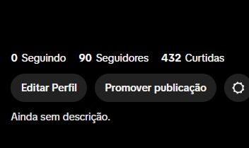 Conta tiktok 90 Seguidores orgânicos
