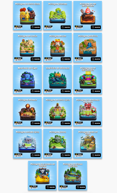 BILHETE DOURADO/GEMAS/PAISAGENS [ CLASH OF CLANS ] [ ENTREGA RÁPIDA ]