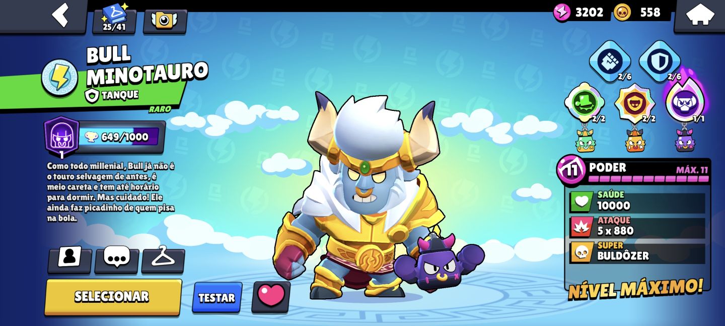 CONTA BRABA DE BRAWL STARS 70K TROFÉU, TODOS BRAWLERS
