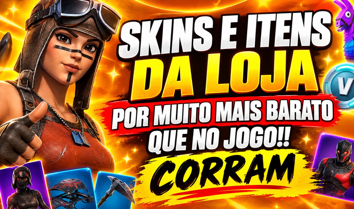 ITENS DA LOJA (VBUCKS) MAIS BARATOS!! VIA PRESENTES-FORTNITE