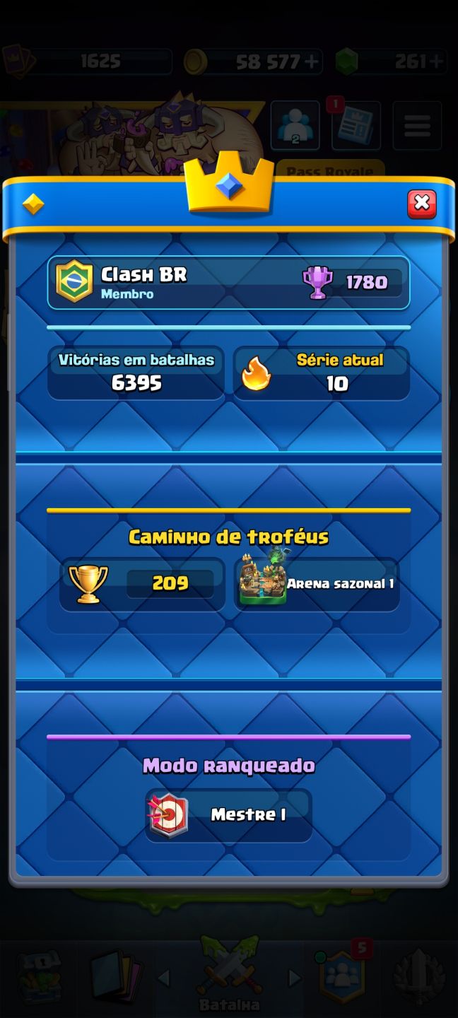 Conta Clash Royale +14000 troféus