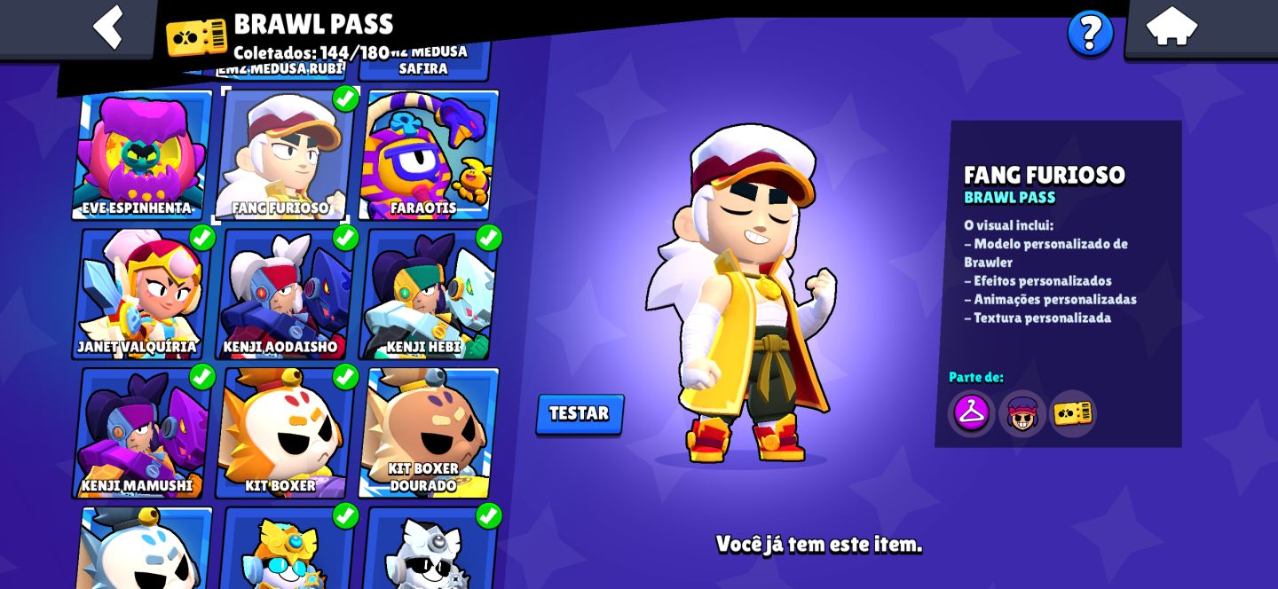 Conta brawl stars antiga e com muitos itens de colaborações