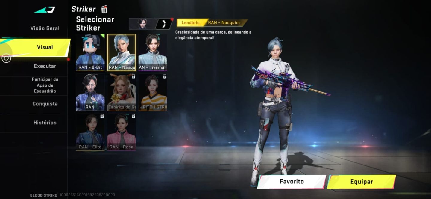 Conta blood strike muitas skins de armas e personagens,LVL 50