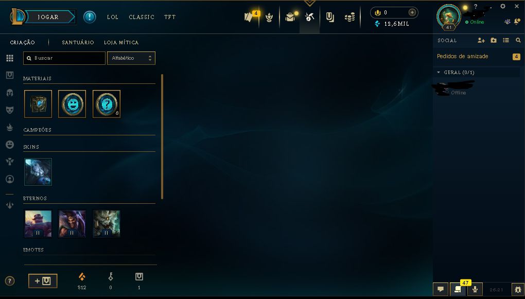 [Menor Preço] Lol Platina III + Skins | Conta Só Sua!