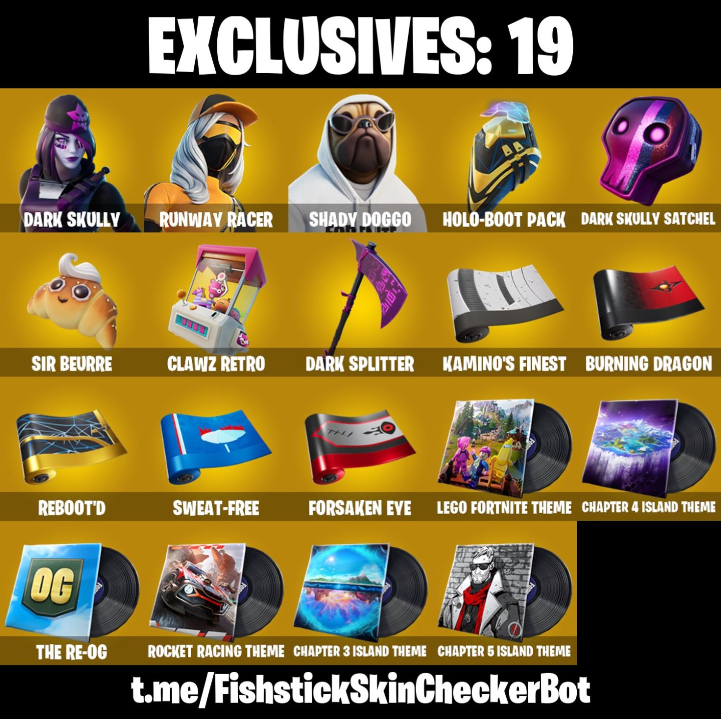 Conta Fortnite com Dark Skully | Shady Doggo | Omegarok | Hades e 45 Skins