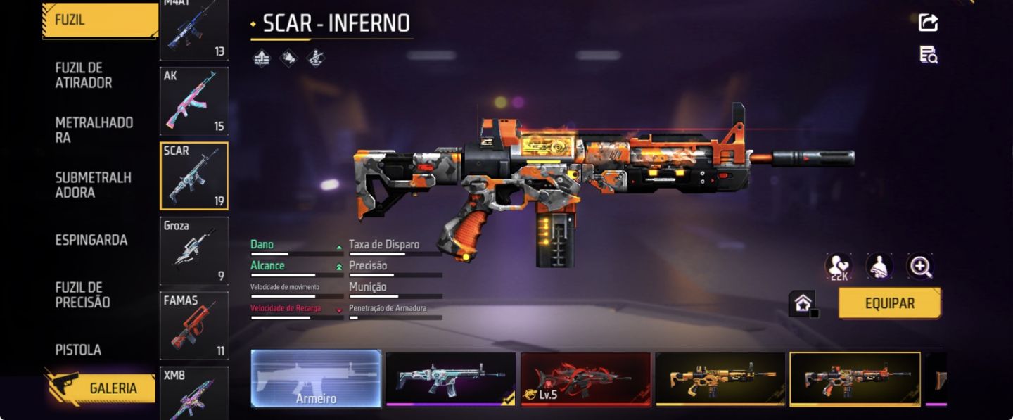 CONTA DE FREE FIRE RARA, COM 2x ANGELICAL, ARMA EVOLUTIVA LVL 77, 13K LIKE.