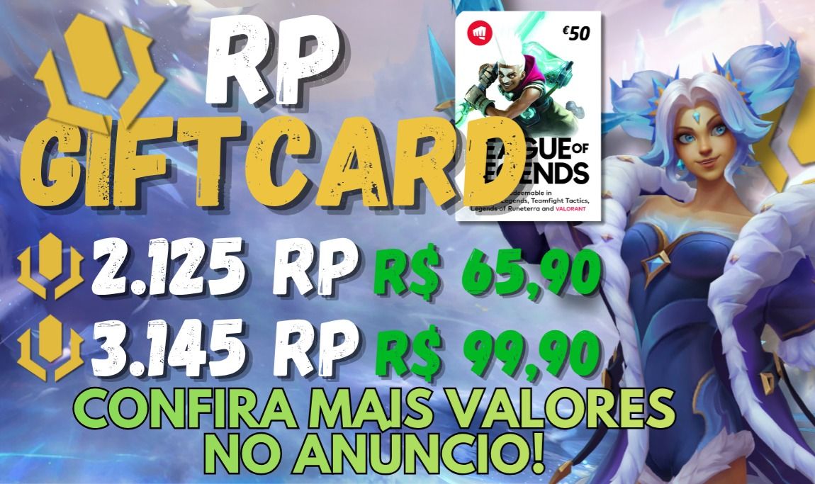 Gift Card Rp League Of Legends | os Melhores Preços! Rp Barato!