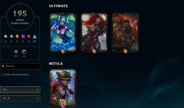 LEAGUE OF LEGENDS 195 SKINS NIVEL 452 TODOS CAMPEOES BRONZE