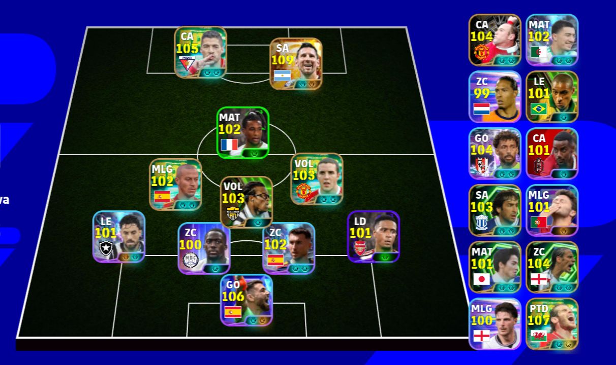 Conta Efootbal Com Messi 109 e bale 107