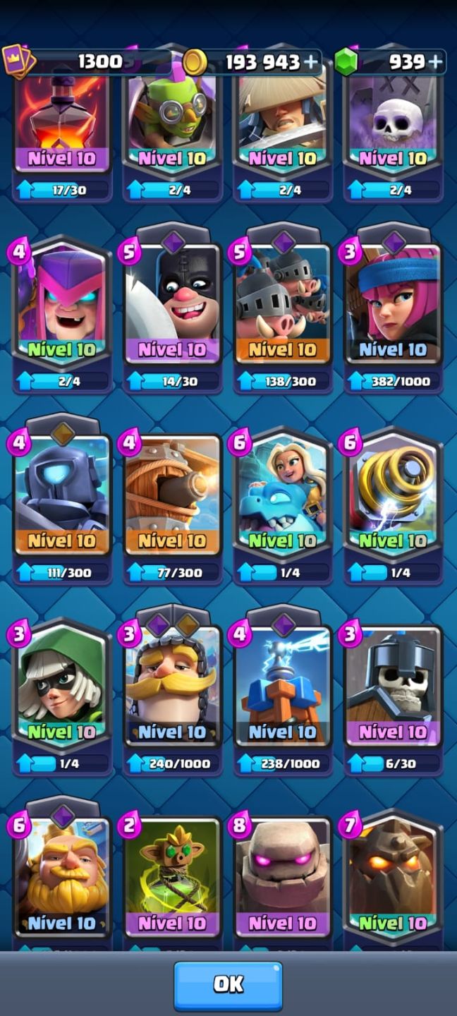 Clash Royale [CONTA] 10k troféus+ todas cartas