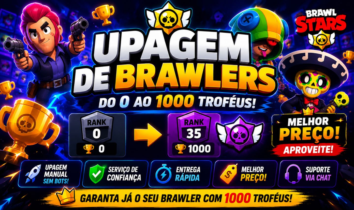 UPAGEM DE BRAWLERS | 01000 TROFÉUS | ENTREGA RÁPIDA | MELHOR PREÇO DA GGMAX