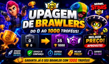 UPAGEM DE BRAWLERS | 01000 TROFÉUS | ENTREGA RÁPIDA | MELHOR PREÇO DA GGMAX