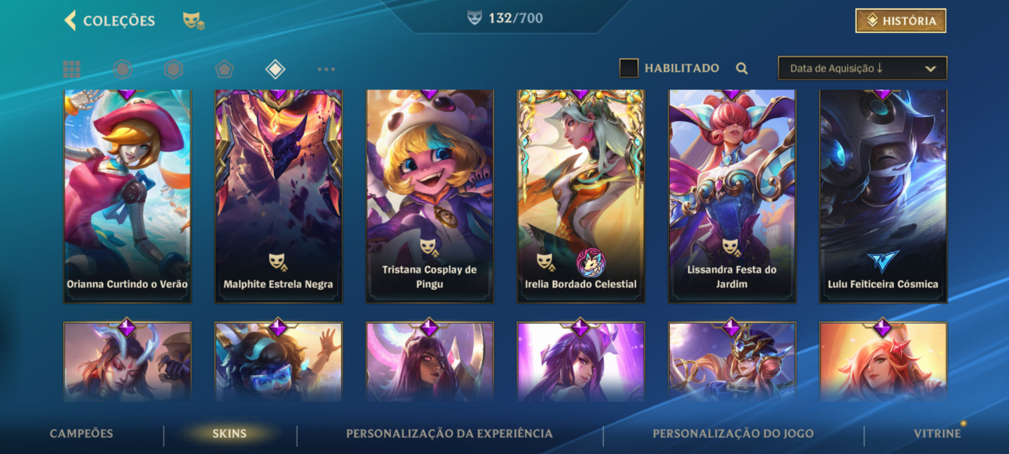 CONTA DE LOL COM GWEN ROSA DE CRISTAL PRESTÍGIO