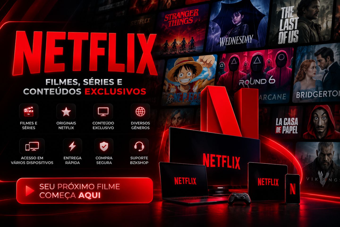 NETFLIX PREMIUM | ACESSO GARANTIDO + ENTREGA RÁPIDA |