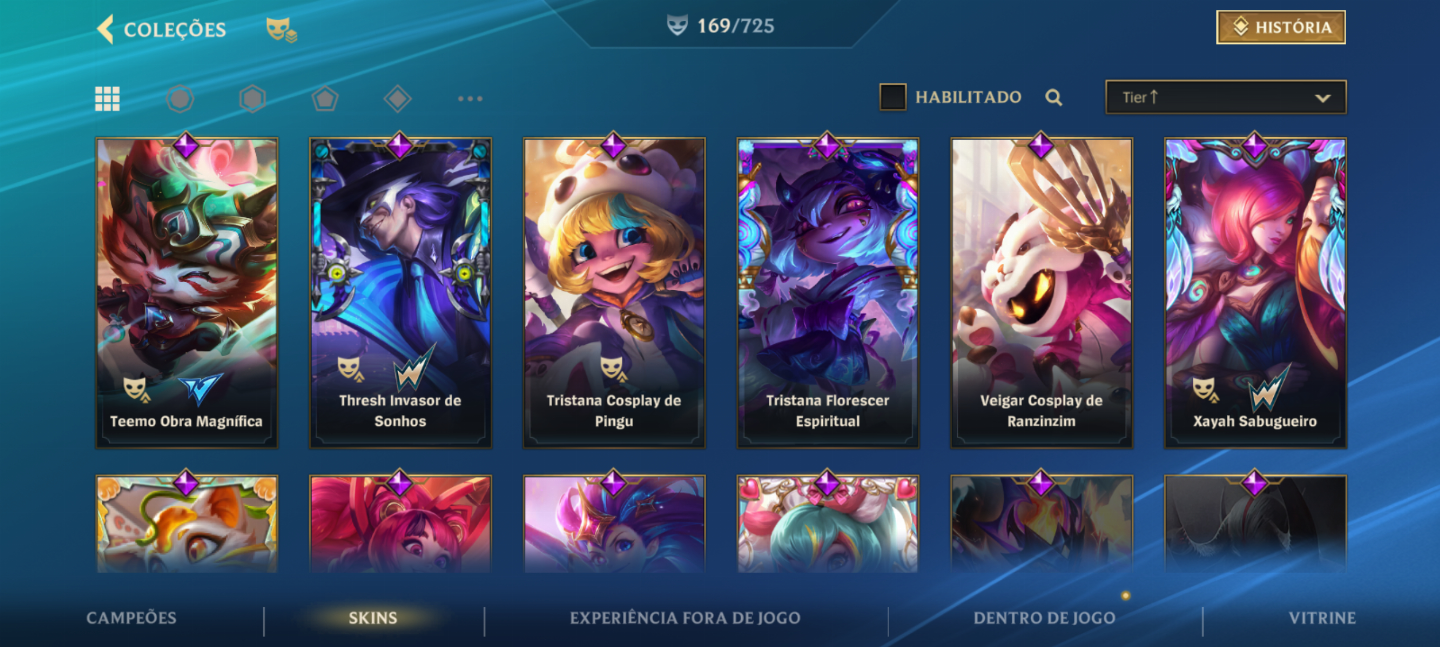 CONTA WILD RIFT(176 SKINS, INCLUINDO PASSES E SKINS MÍTICAS)