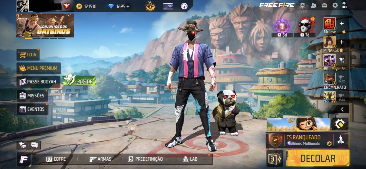 CONTA FREE FIRE RARA PRIME 7 COM 1 e 7 PASSE ANTIGO e+