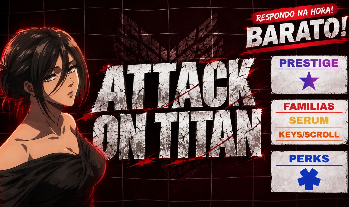 ATTACK ON TITAN REVOLUTION (SERVIÇOS A PREÇO DE PÃO!!!)