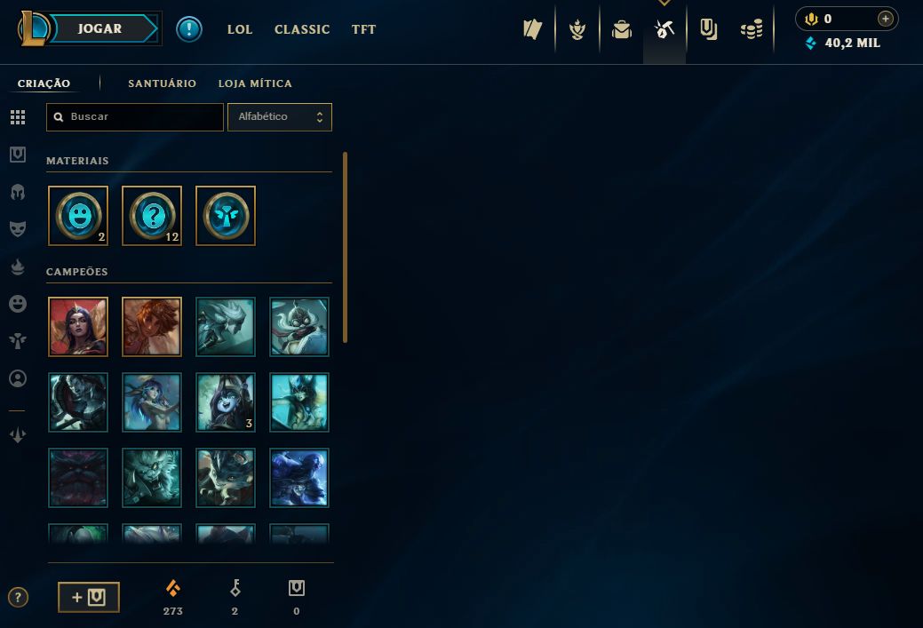 CONTA LOL 50 SKINS , SKINS TOP LANE