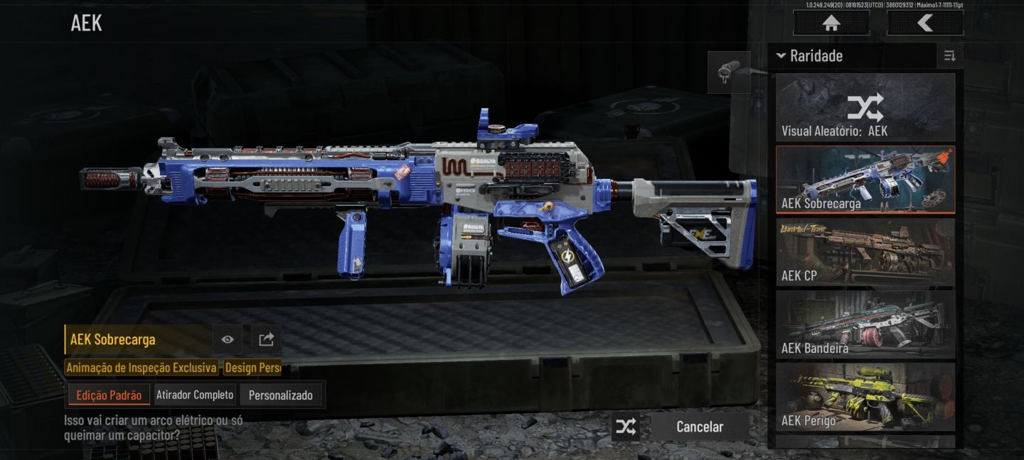 Conta Full skins 9 facas e 8 personagens lendários