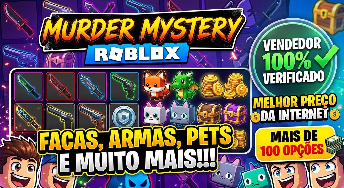 MURDER MYSTERY 2 - FACAS,PETS,ITENS, ACESSÓRIOS E ETC!!!