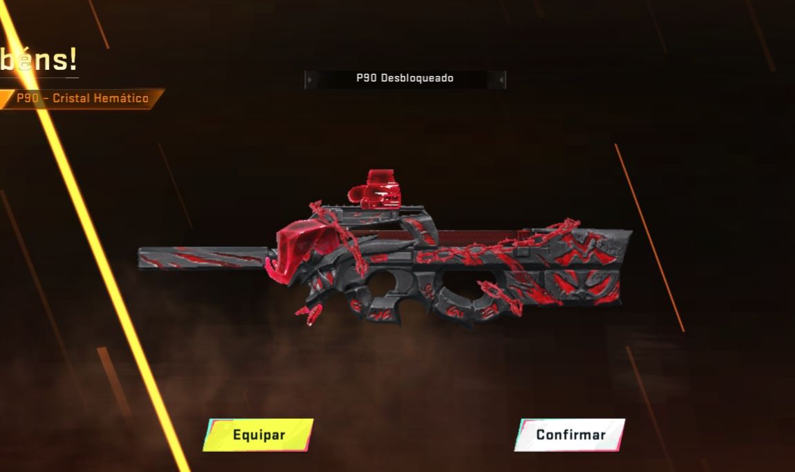 CONTA DE BLOOD STRIKE COM P90 CRISTAL HEMATICO + CAIXOTE!
