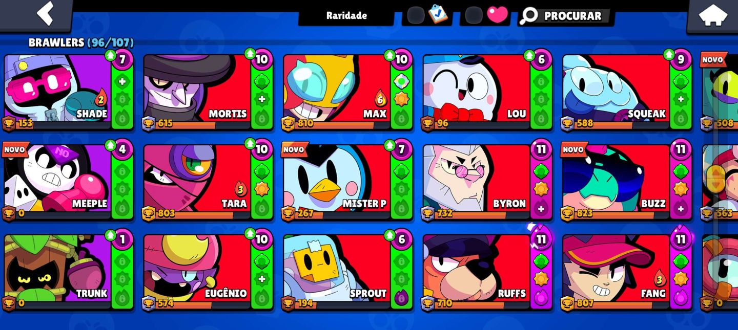 Brawl Stars 37K | 96 Brawlers | 12 Lendários | 31 Hipercargas | 2 Prestígios