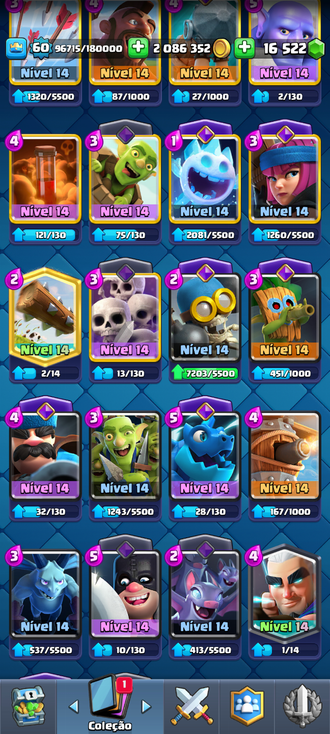 CHANCE ÚNICA! Conta Clash of royale nivel 15 e Clash of Clans CV 14