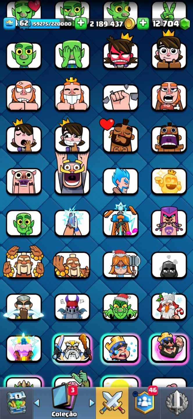 Conta Clash Royale com 12k de gemas + Braw Stars + Clash of Clans