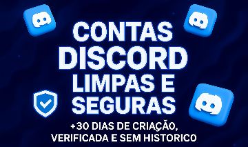 [MELHOR PREÇO] Conta Discord Novas de 30 Dias | Sem Uso e Segura