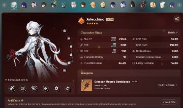 ARLECCHINO + BIS | NEUVILLETTE C1 + BIS | RAIDEN | FURINA | ZHONGLI | VENTI