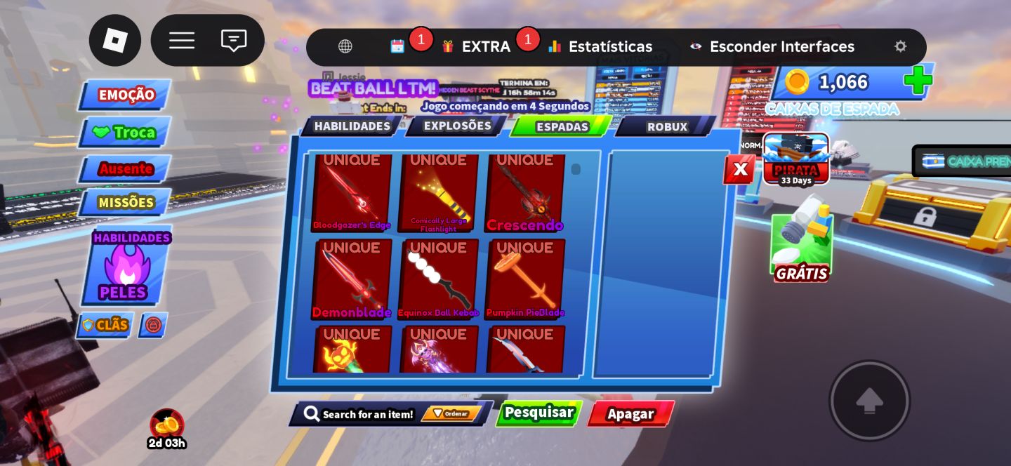 Conta do Roblox, Muitas skins, Muito boa no Blox fruits..