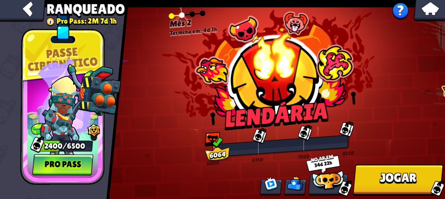 Vende-se conta de brawl stars!! Skins de passe, criada 2019, 33k troféus