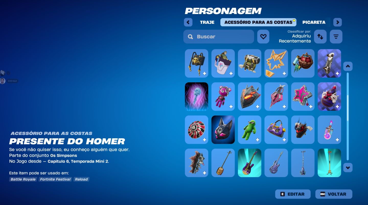 CONTA DE FORTNITE COMPLETA