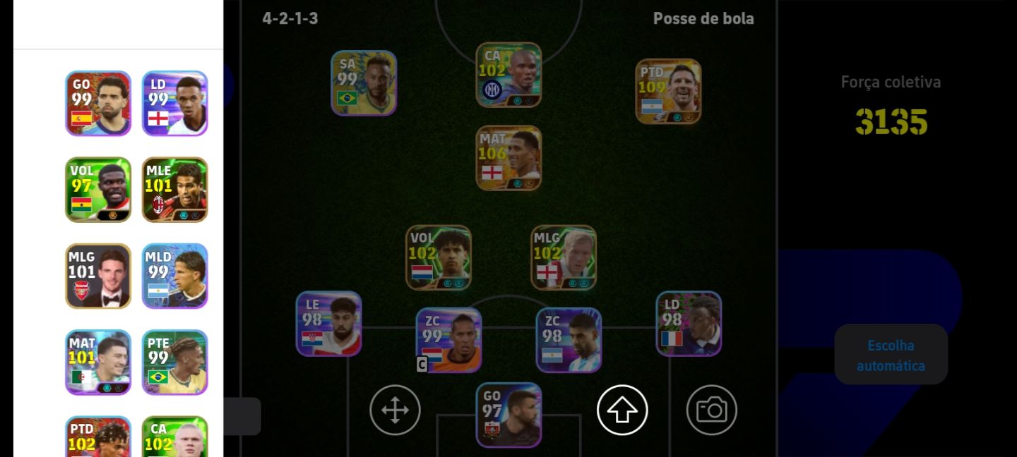 Conta efootball com Messi e bellingham bigtime e outros jogadores muito bom