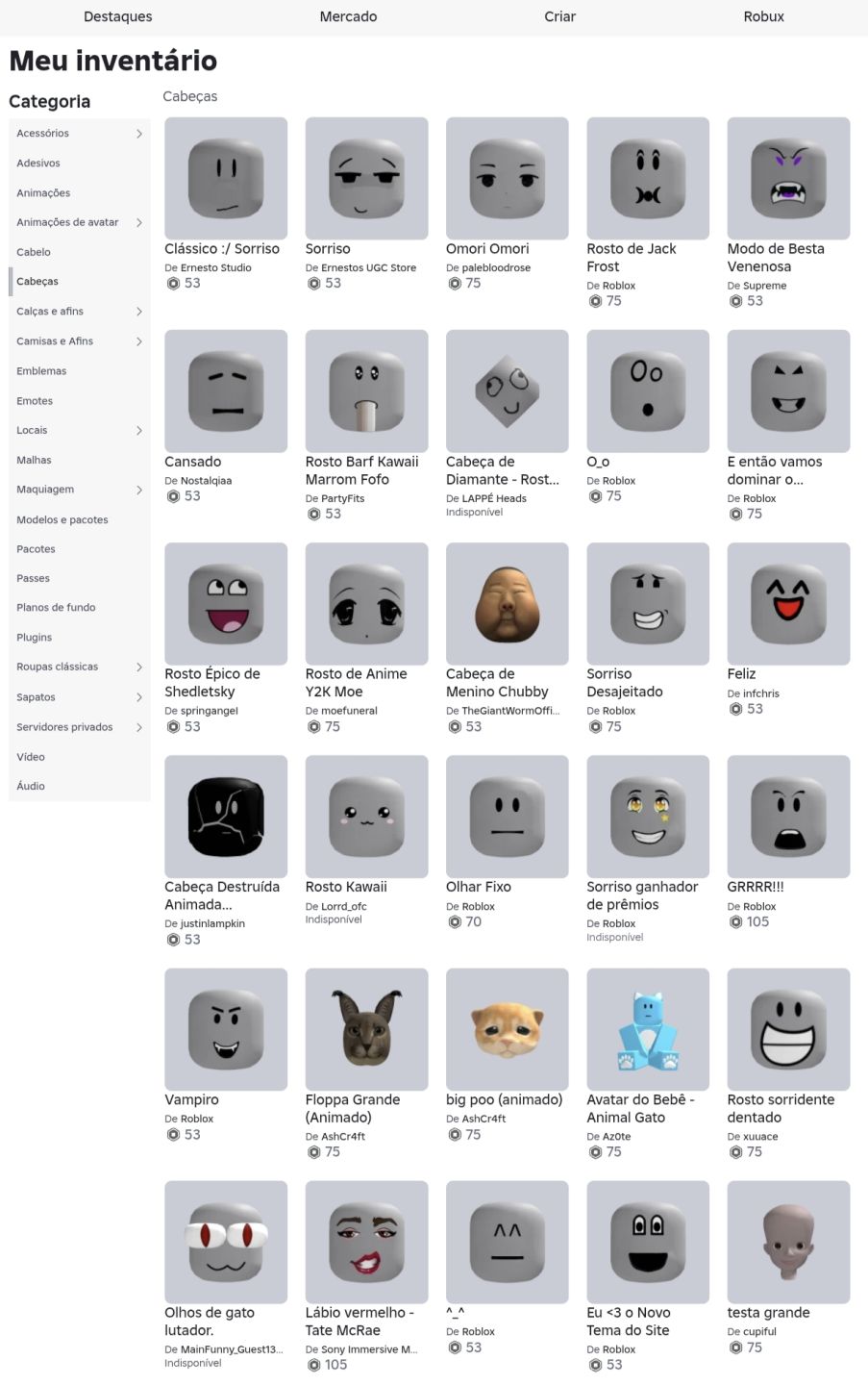 CONTA DE ROBLOX INSANA A VENDA! (LEIA A DESC.)
