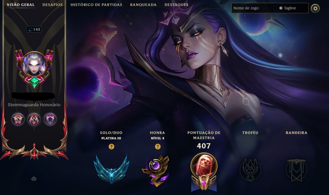 Conta Lol e vava junto