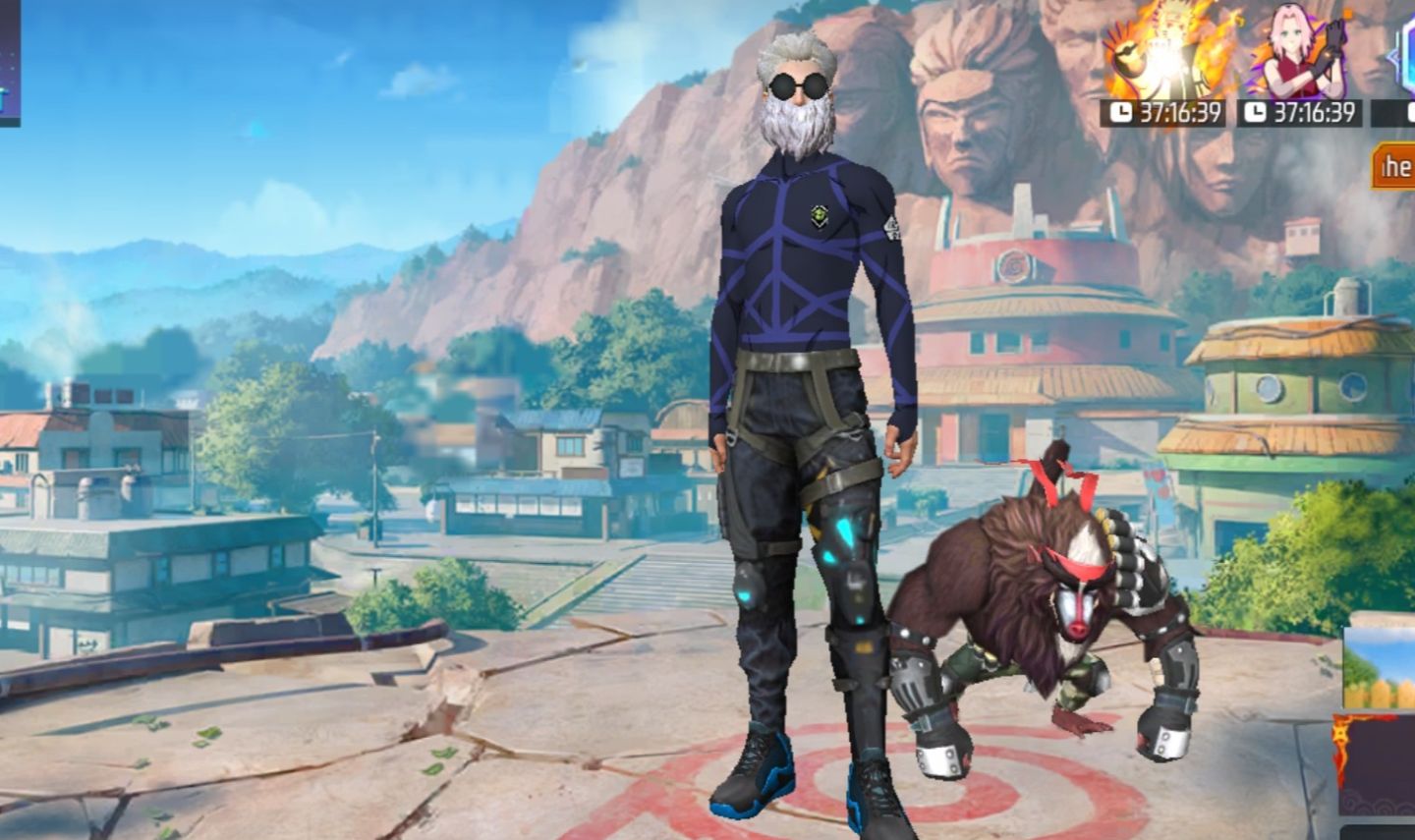 Conta de FF LV 58 - Conjunto de Treino Blue Lock,Barbinha, Dunk Master e mt+