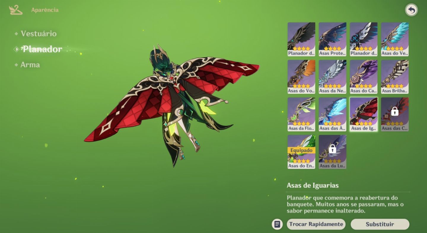 CONTA GENSHIN IMPACT AR60 HUTAO C4+BIS+SKIN, YELAN C2+SKIN+BIS E MUITO MAIS