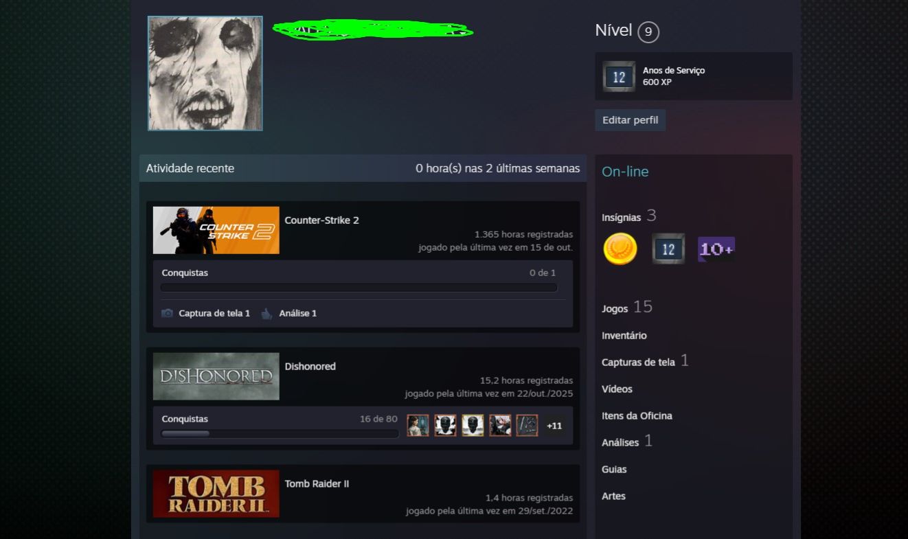 Conta cs2 prime com medalhas raras + dados